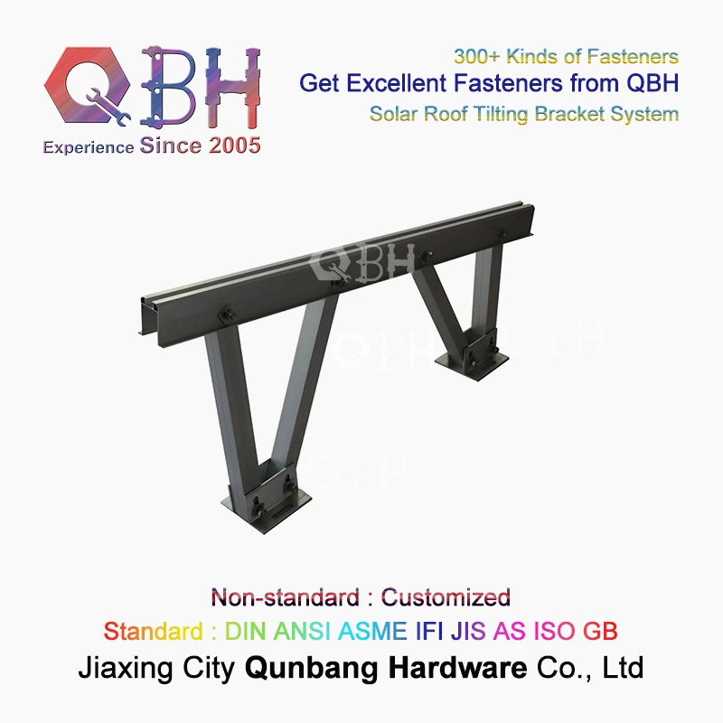 Qbh подгоняло гражданский коммерчески промышленный системный объект энергии солнечной энергии настилая крышу крыша склоняя опрокидывающ стойку шкафа кронштейна для фотовольтайческой панели PV